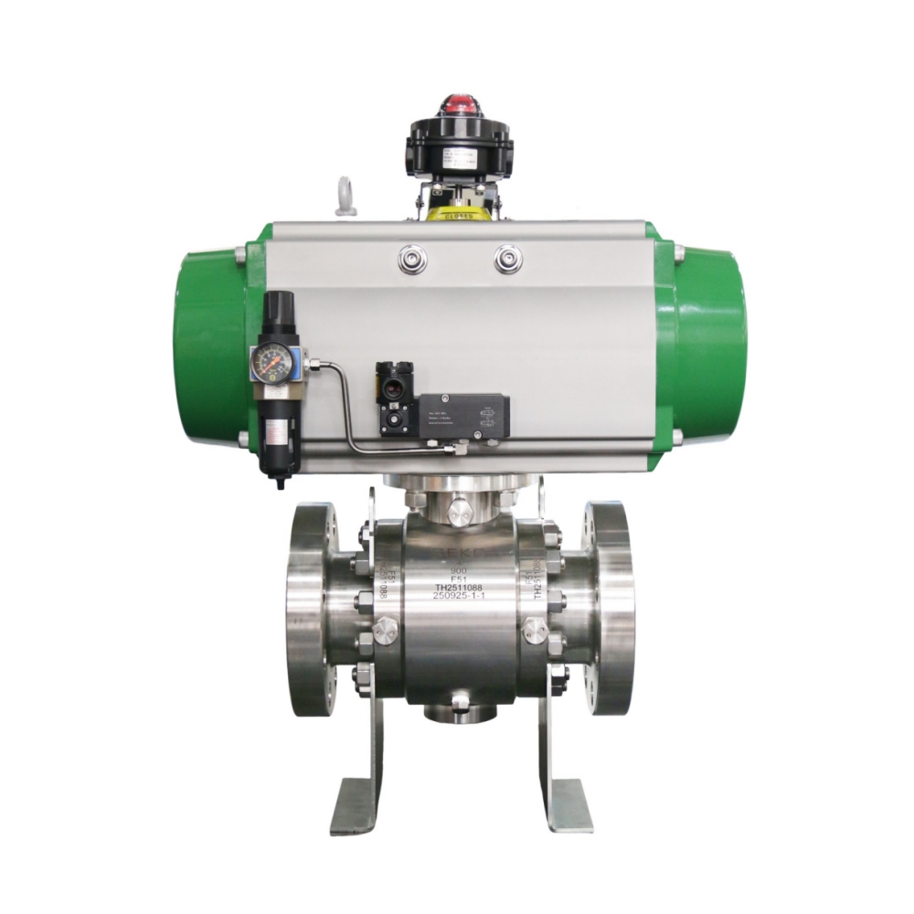 GKP2700SR  Pneumatic Ball Valve 900LB RF Connection, A182 F51 Material